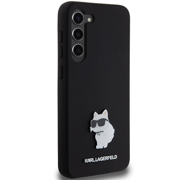 Karl Lagerfeld Klhcs23Msmhcnpk S23+ S916 Czarny/Black Hardcase Silicone Choupette Metal Pin