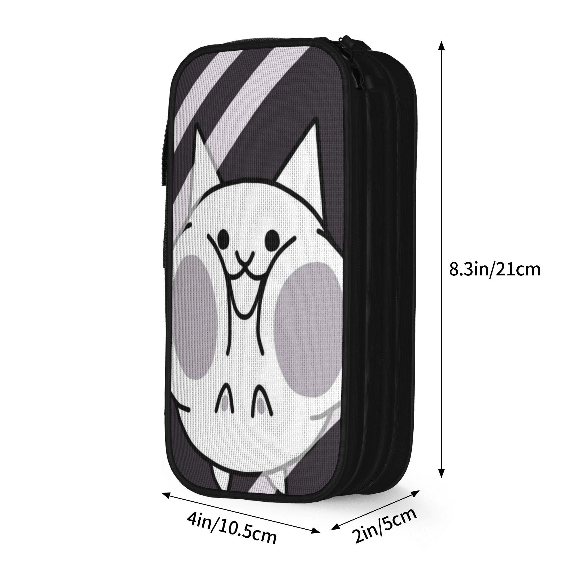 Grote Potloodtas Battle Cats Rangers Schoolbenodigdheden Dubbellaags Etui Schrijfwaren Meisjes Make-up Tassen (as the picture,M)