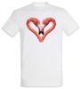Flamingo Herz I Herren T-Shirt Herz Liebe Liebe Einhorn Vogel Einhorn Prinzessin