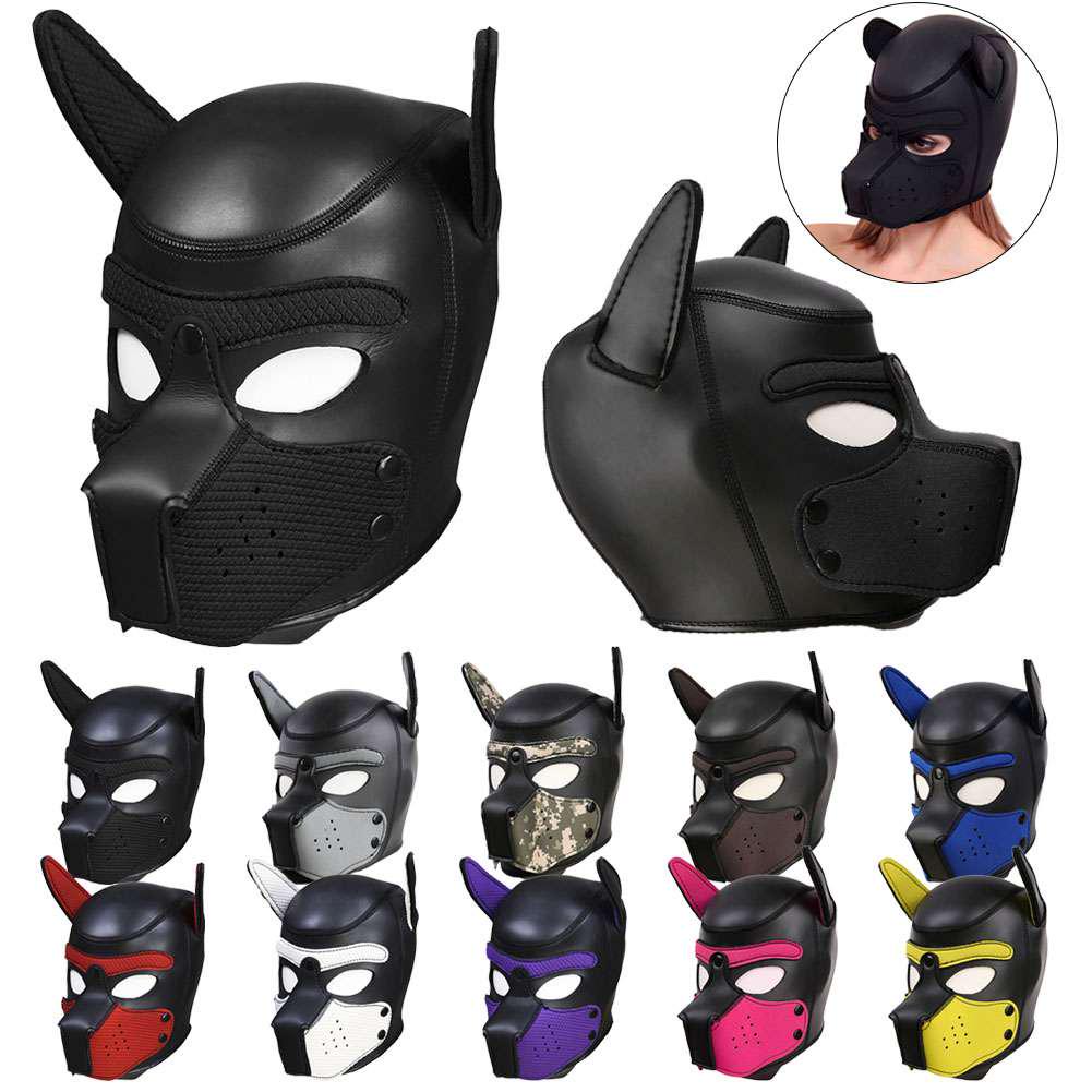 Rembourré Caoutchouc-Néoprène-Jeu de rôle pour chiots chiens Masques-Capuche Costume-Cou Rembourré Caoutchouc-Néoprène-Jeu de rôle pour chiots chiens Masques-Capuche Costume-Cou