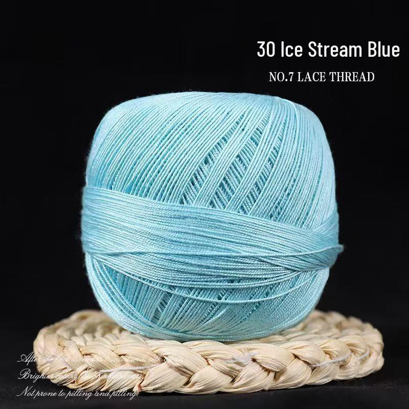 No. 7 Pure Cotton Silk Lace Yarn – Hand-Knitted, Strong Twist, Soft Half-Sleeve Crochet Yarn
