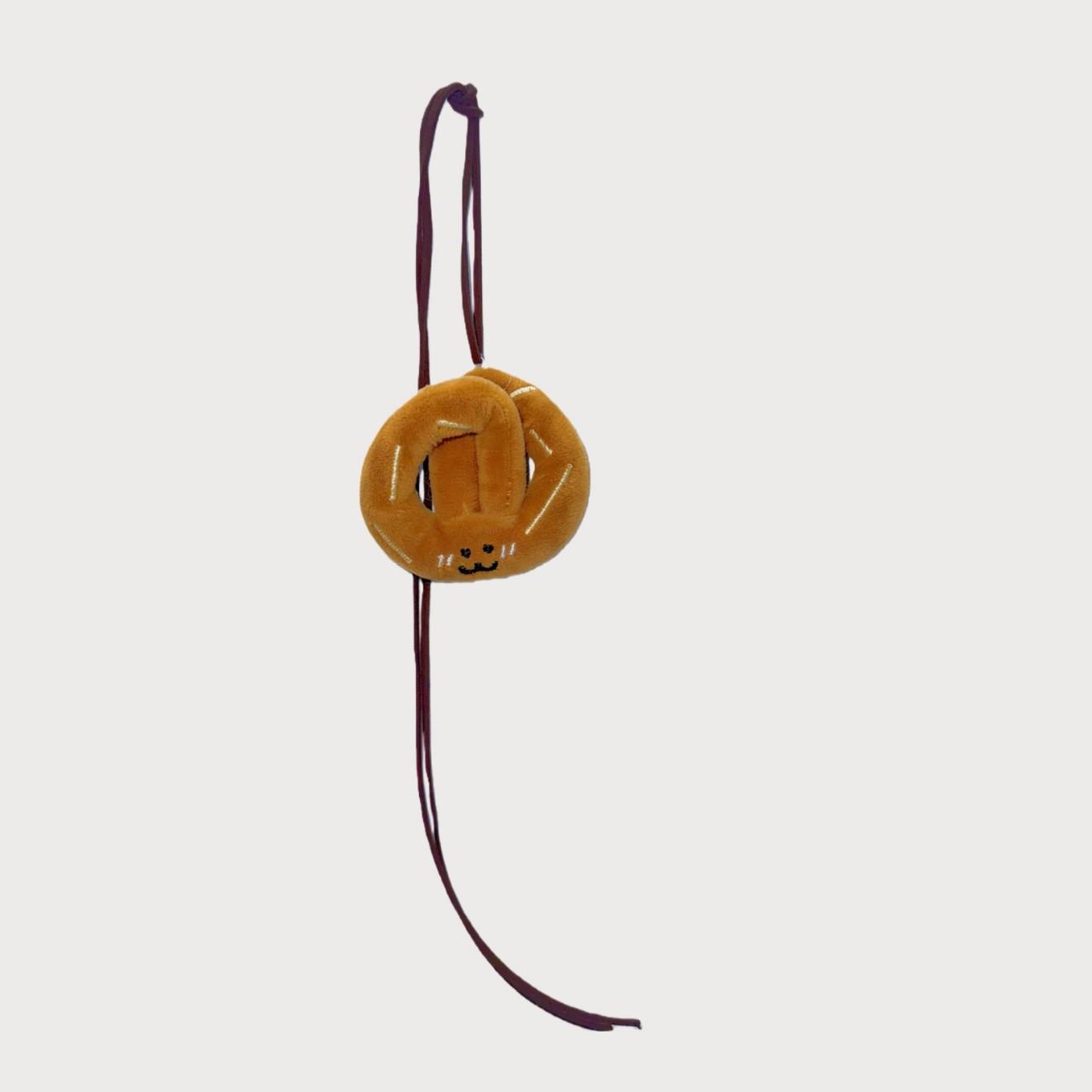 

Plush Alkaline Water Ring Doll Croissant Bag Bag Pendant Chocolate Lanyard Schoolbag Keychain Pendant Cartoon Doll