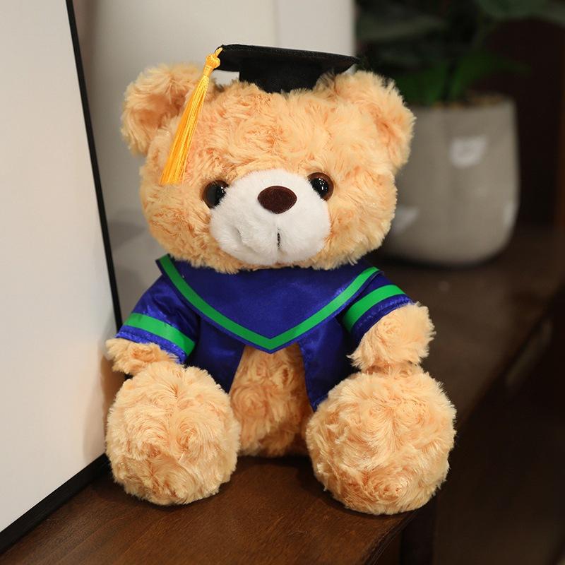 Doctor's suit teddy bear doll plush toy bear hug bear doll rag doll student graduation gift
