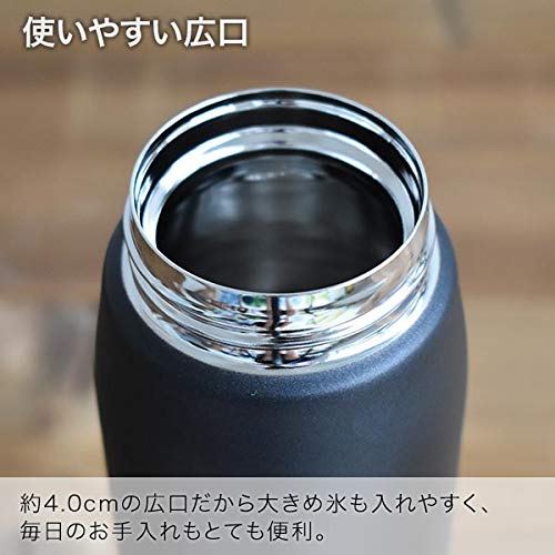 Tiger Sahara Mug, 600ml Stainless Steel Water Bottle, One-Touch, Lightweight, Ebony Black, MCX-A602KE