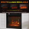 Electric Fireplace, 1800W, Flame Effect, Remote Control, Weekly Timer, for 30 m², White