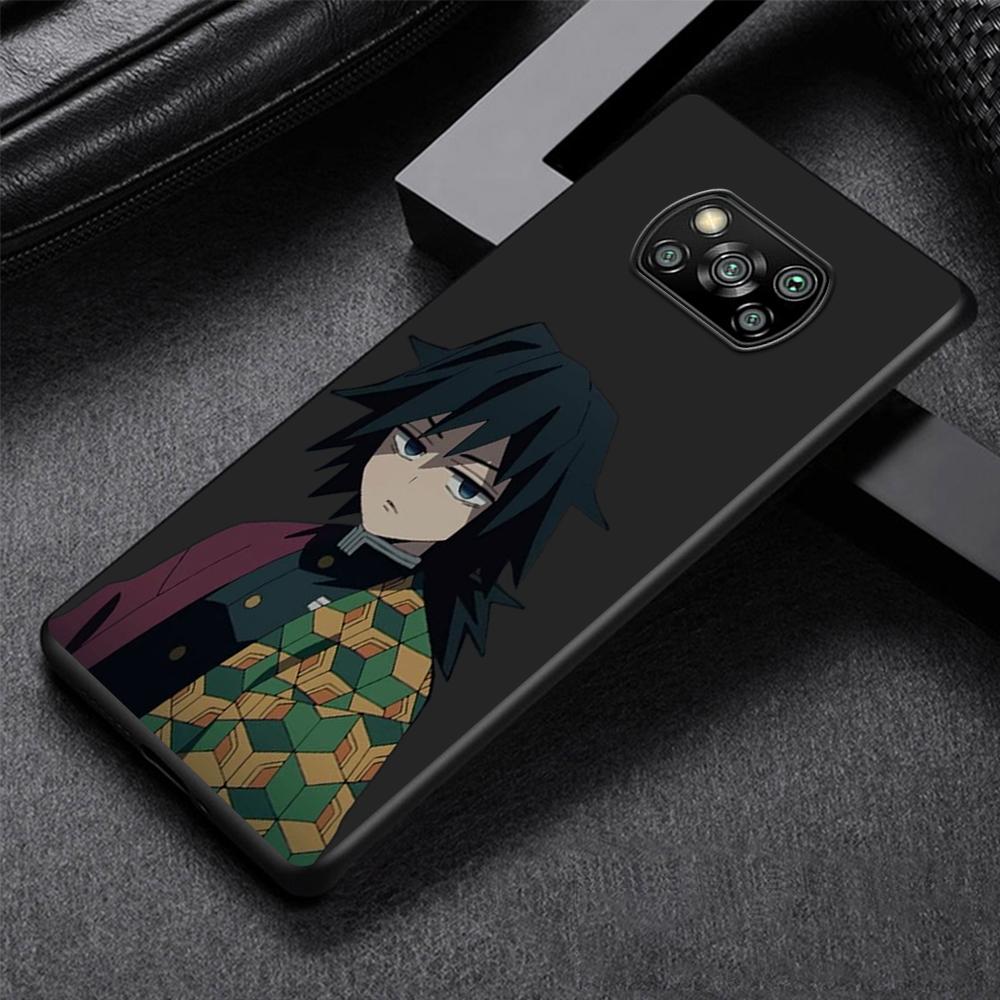 Anime Kreslený Pouzdro na Telefon Demon Blade pro Xiaomi Poco X3 NFC M3 X4 Pocophone F1 M4 Pro F3 GT Měkké Silikonové Černé Kryt Shell