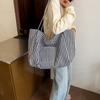 Simple Striped Shoulder Bag Lightweight Shopping Bag New Striped Tote Bags  for Women
