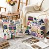 Bookstore Reading Cushion Cover Durable Hypoallergenic Organic Linen Pillow Cover Short Size Washable SkinFriendly