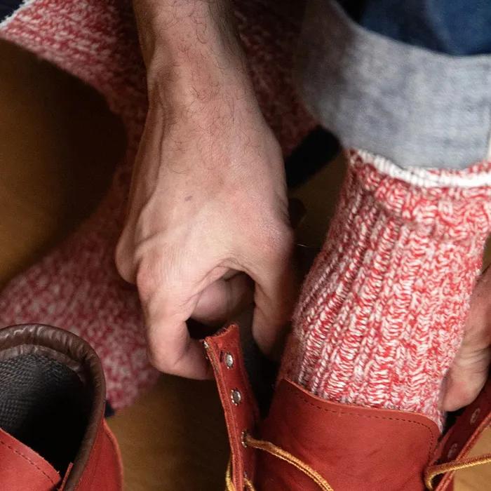 Striped rag wool long socks