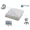 Medi Partners Couverture Bébés 100% Coton 75x100cm à Double Face pour Poussette (Étoiles Blanches et Minky Gris)