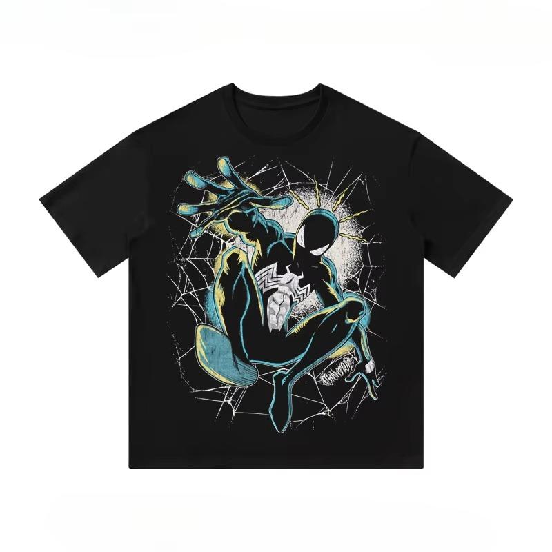 

Оригинальная толстовка для мужчин больших размеров с креативным мультяшным принтом «Веном Человек-паук 2026», свободный тепловой топ высокого качества 4XL