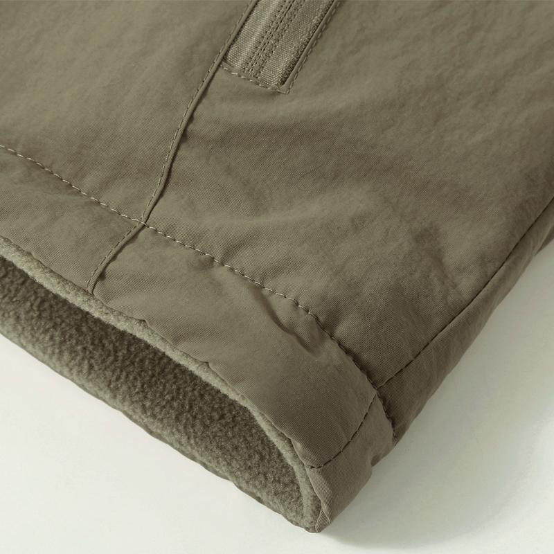 Men Reversible Vest Fleece Lined Waterproof Stand Collar Multi‑Pocket Zip Waistcoat