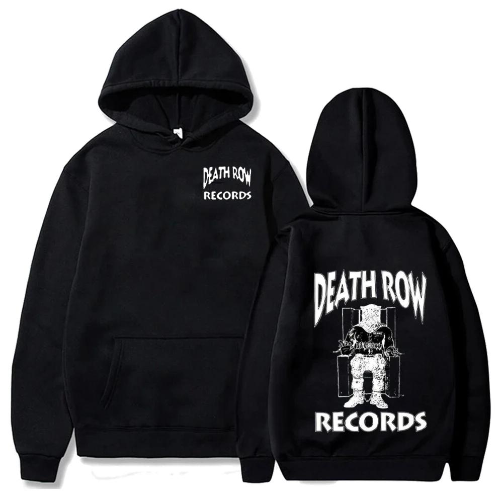 Mikiny s potiskem Death Row Records pro muže a ženy, ležérní mikiny s kapucí a dlouhým rukávem, hip hopová mikina Harajuku Y2k, pánské topy S-4XL