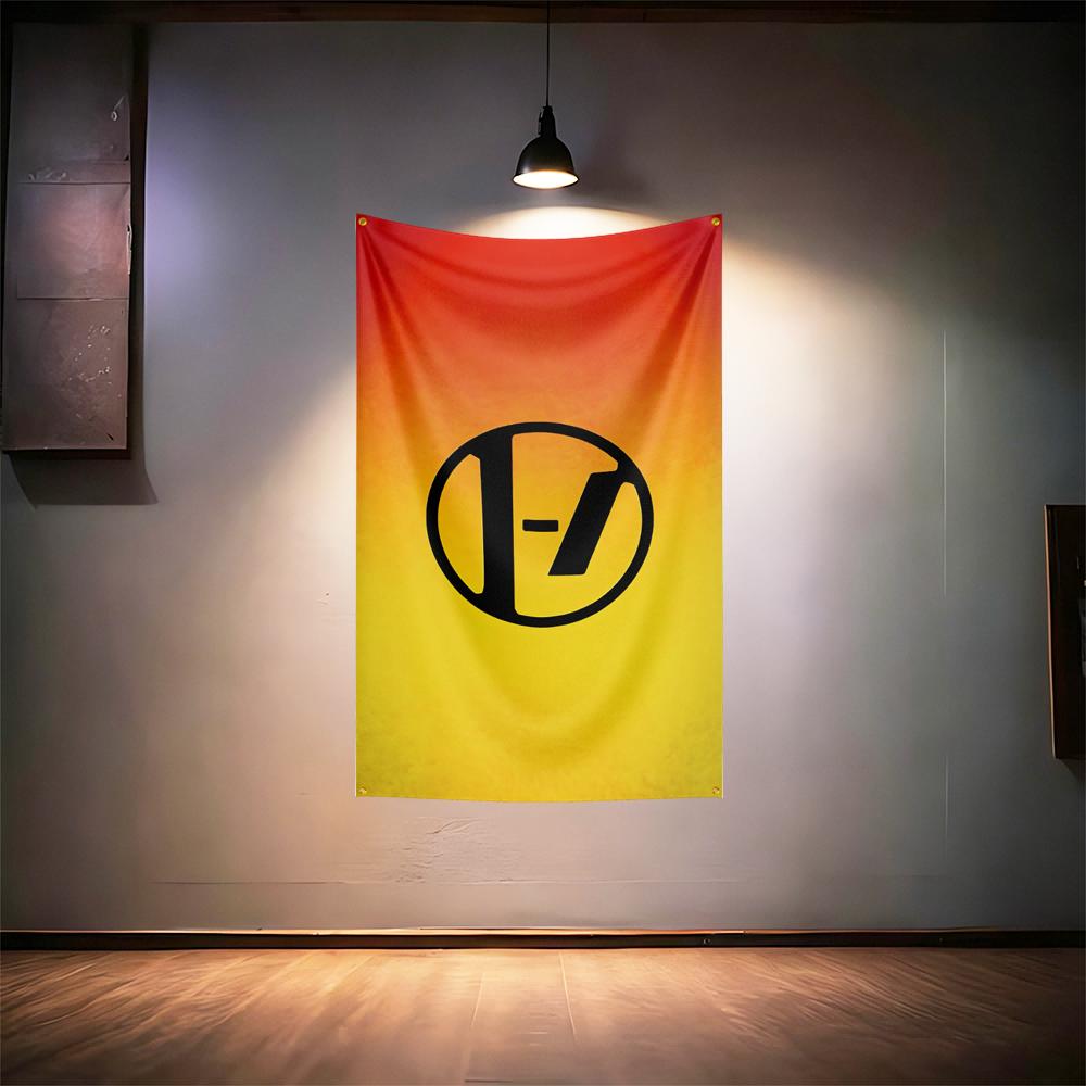 Rock Music Flag 3x5ft For Twenty One Pilots Fans Banner Hd Print Brass Grommet Garage Bedroom Living Room Dorm Wall Decor Tapest