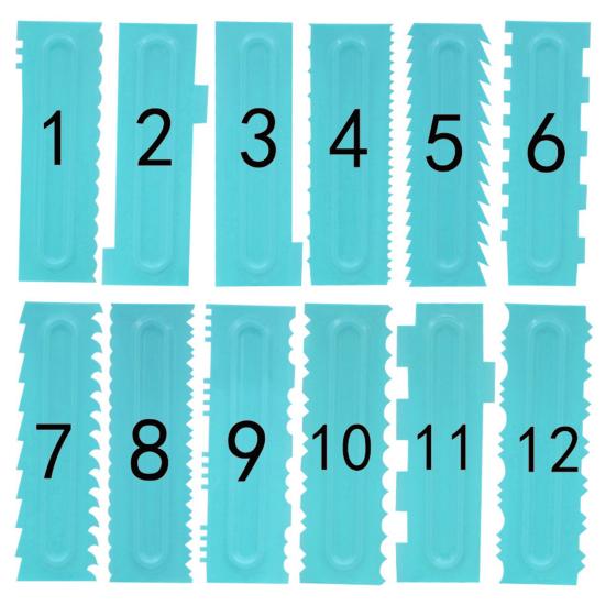 Fondant Spatulas Pastry Combs Cake Decorating Scraper Baking Mold Accessories