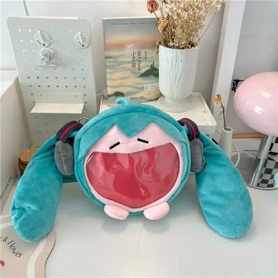 2025 Hatsune Miku Shoulder Bag New Backpack Cute Anime Girl Plush Cartoon Kawaii Knapsack Student Bag Packet Gifts Toys
