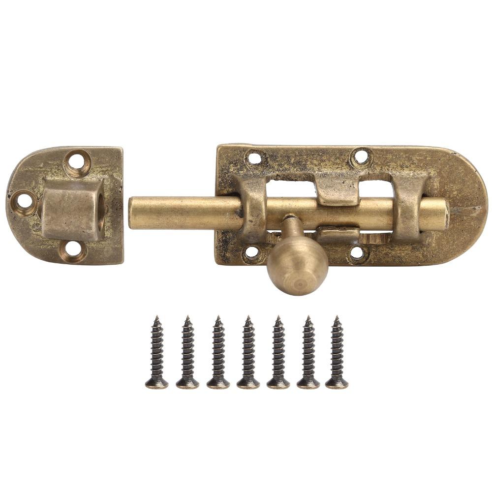 Includes Screws Door Latch Bolts Brass Barrel Bolt Latch Vintage Sliding Door Lock Outdoor Fences