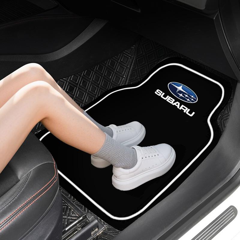 Car Floor Mats Auto Front and Rear Carpet Foot Mats with Rubber Backing For Subaru STI Forester Impreza Legacy Outback XV BRZ PP111