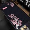 Anime Rote Sakura Mauspad Schreibtischmatte Mit Verriegelungsrand Gaming Zubehör Prime Gaming XXL Mauspad Tastaturmatten Naht Polstermatte