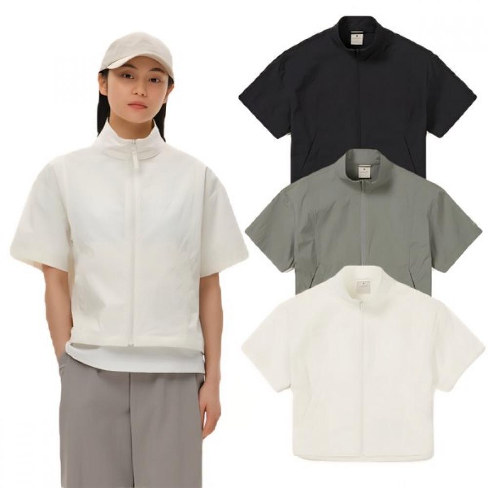 Snow Peak Women S Root Short Sleeve Windbreaker  S24mwrwb63 IV (ivory)/S(85)