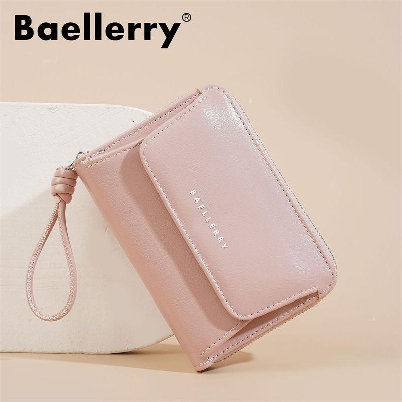 Baellerry Women Fashion Mini Purses PU Leather Card Holder Casual Design Zipper Coin Purse Wallets