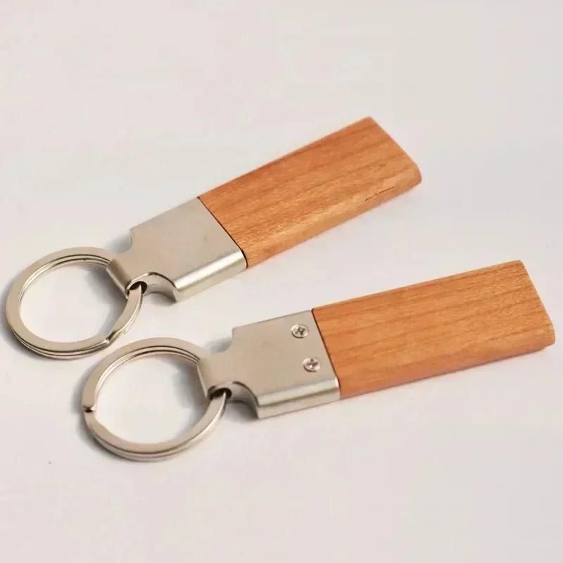 

Wood Custom Laser Engraved Logo Name Keychain Moto Car Bags Keyring Rosewood Walnut Woman for Man Personalized Key Ring Gift Blank