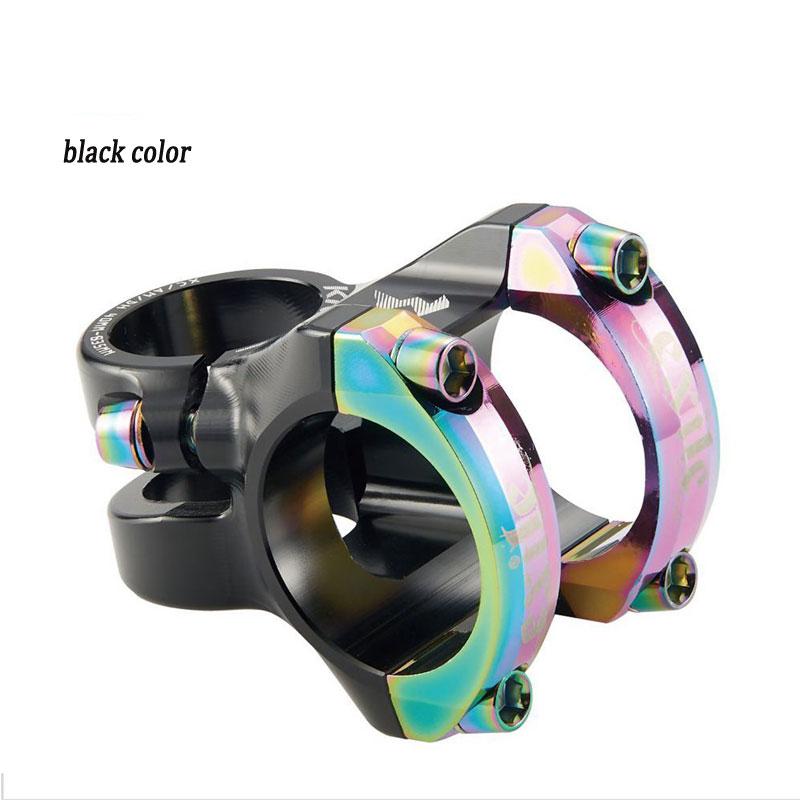 CNC Aluminum Bicycle Stems Mountain Gradient Color Bike Bridge Short Power 28.6*35*40mm Rod Handlebar Table Adjustable Stem