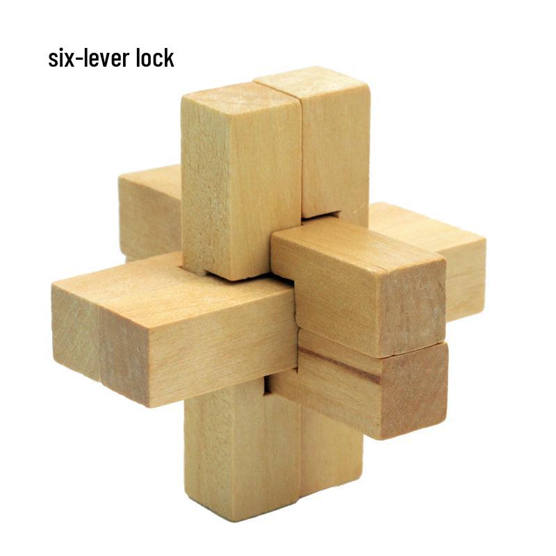 100-Piece Kongming Lock Wooden Puzzle Set for Kids and Adults