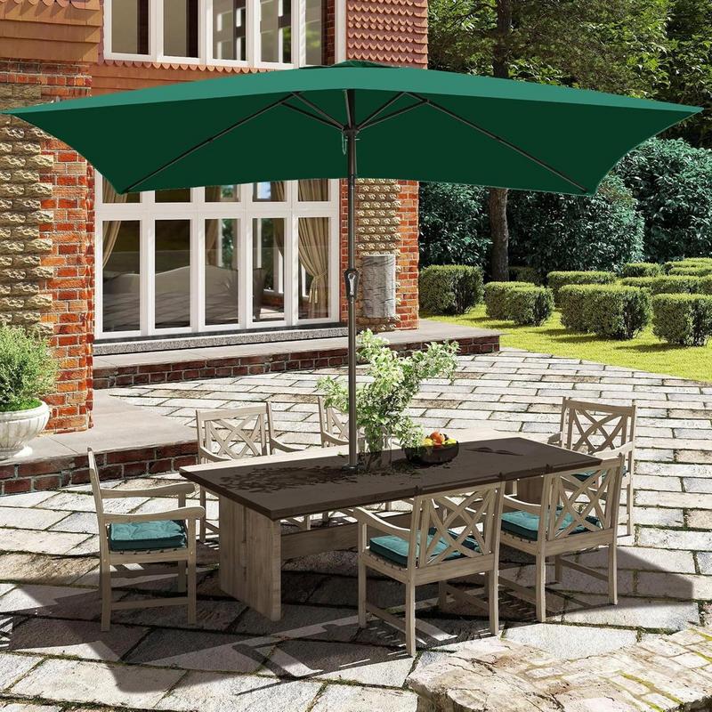 Außenschirm Ersatzbespannung 2x3m Rechteckiger Ausleger-Sonnenschirm UV-Schutz Robuster Sonnenschirm-Oberteil Garten