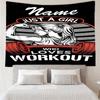 Custom Name weightlifting Print Tapestry, Backdrop, Easy Setup, Ideal for Bedroom, Office & Living Room, with Aesthetic Wall Hanging Decor.