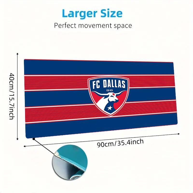 FC Dallas Print Cushion Non-slip Laptop Tablet Big Mousepad XXL Mat Mini PC Playmat With Lock edge