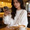Elegant Crystal Star Phone Strap With Pvc Chain For Women And Men