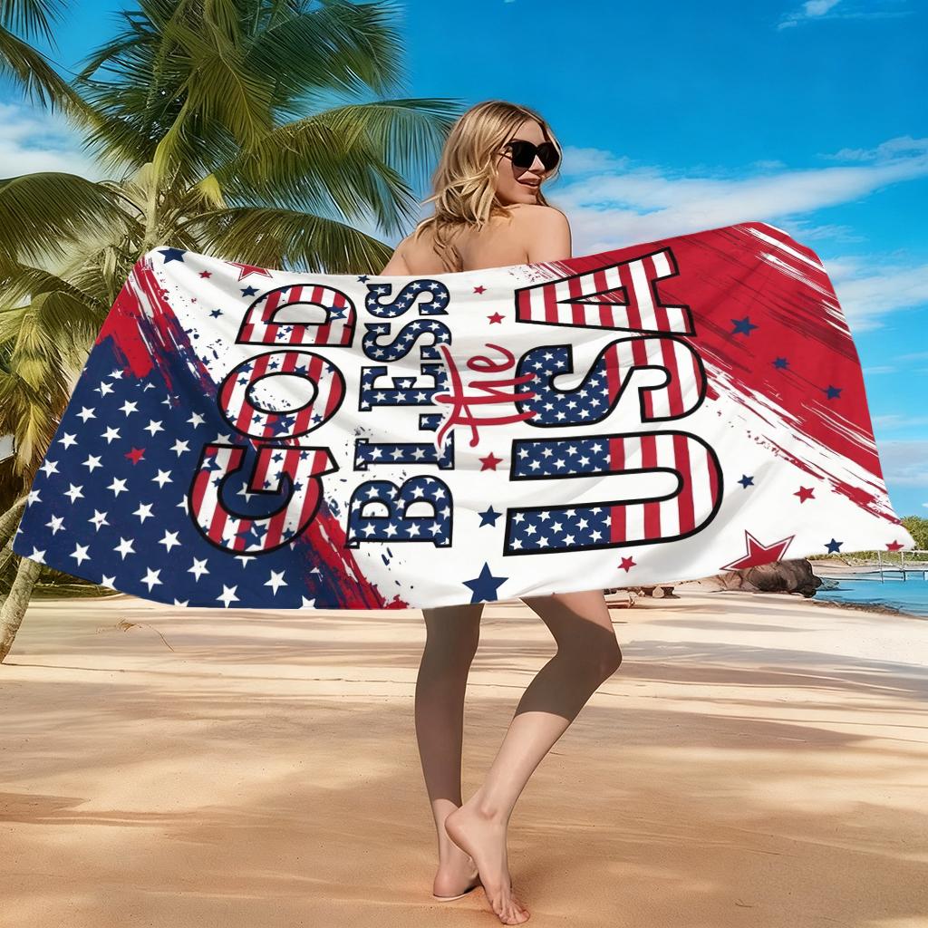 1 stuk 250ste Viering van Amerikaanse Onafhankelijkheidsdag Strandlaken Super Absorberend Geschikt voor Strand Zwembad Zomercadeau voor Vrienden