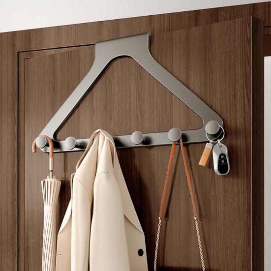 Hanger Rack Heavy Duty Coats Hats Scarves Coat Hanger Organizer Damage-Free Installation