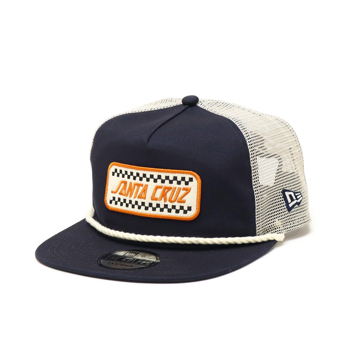 

New Era Santa Cruz Collaboration Free Golfer TR Santa Cruz Check Logo 14384265 Cap, Navy/Chrome White, NVY, (NER36C7069)