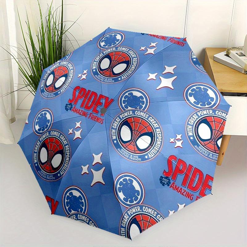 Spider-Man Fashion Umbrella, Automatic Opening and Closing Cartoon Design, Iron Ribs and Handle, 8 Ribs, Suitable for All Occasions and Trav