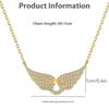 Angel Wing Necklace Women'S Diamond-Encrusted Fashionable Temperament All-Match Titanium Steel Clavicle Chain