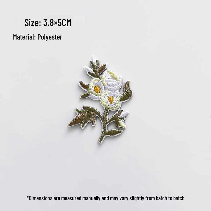 Xin Sheng Floral Embroidery Fabric Patch - Gift, Decor, DIY Art Materials, Handmade Ornaments Multiple Sizes