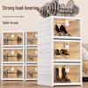 WEZHO Foldable 3-Tier Shoe Cabinet with Transparent Doors