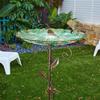 Bird Bath Bowl Patio Birdfeeder Metal Standing Birdbath Bowl Decorations Frost-proof Height Adjustable For Balcony Yard Outdoor