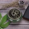 Mini Round Incense Burner with Lid, 10cm Outer Diameter, Includes Flame-Retardant Cotton and Incense Holder, Easy to Clean, Desktop Incense Burner