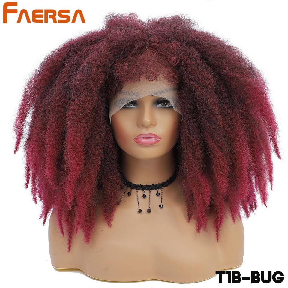 

Короткие афро крючком кружевные парики с челкой для чернокожих женщин Африканский синтетический омбре черный бесклеевой парик для косплея кружевной парик 14 inch