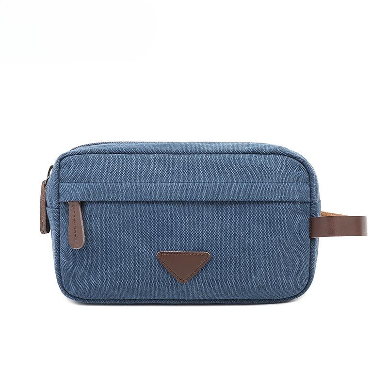 Simple Men's Clutch Bag Canvas Clutch Bag Retro Toiletry Storage Bag Makeup Bag Pen Bag