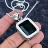 Black Spinel Gemstone Handmade 925 Sterling Silver Jewelry Pendant 1.81" M-3224