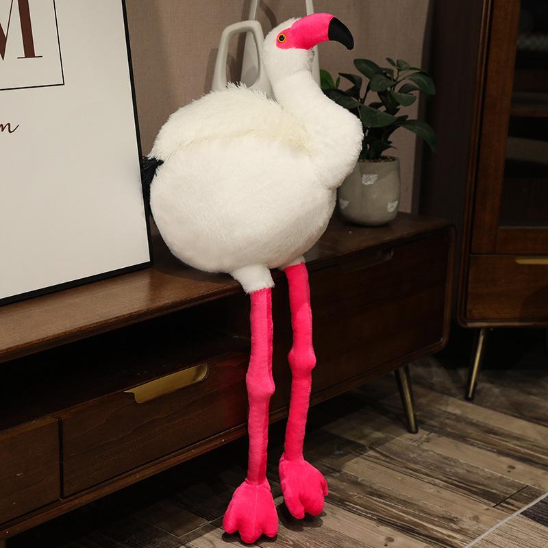 Cute Simulation Round Flamingo Doll Plush Toy Crocodile Doll Children'S Company Soothing Pillow Rag Doll