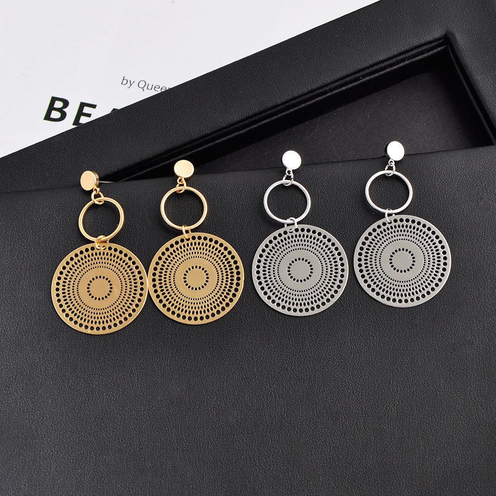 Hollow Geometric Ethnic Style Hollow Circle Earrings
