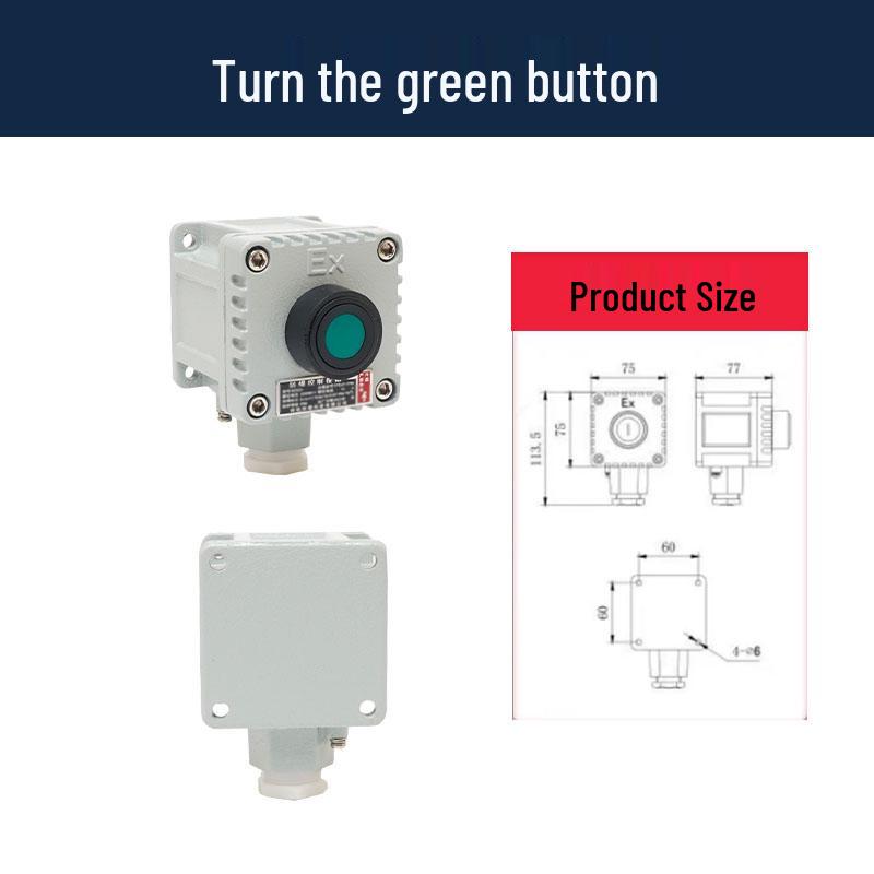 LA53 Explosion-Proof Emergency Stop & Self-Locking Control Switch Box (1H/2H/3H)