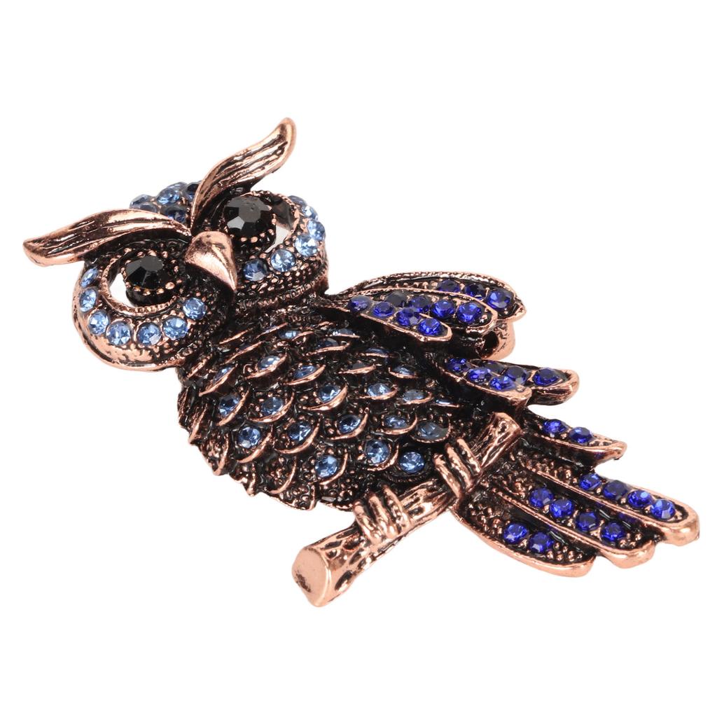 Owl Brooch Pin Sparkling Fashionable Unisex Rhinestone Vintage Owl Brooch for Party Travel ZT1124 55