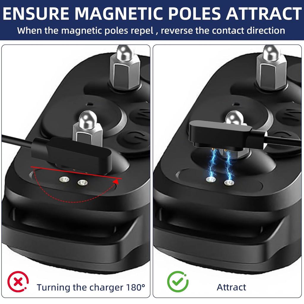 2-Pack Charger Replacement for FAFAFROG Dog Bark Collar, Magnetic Charging Cable, Black