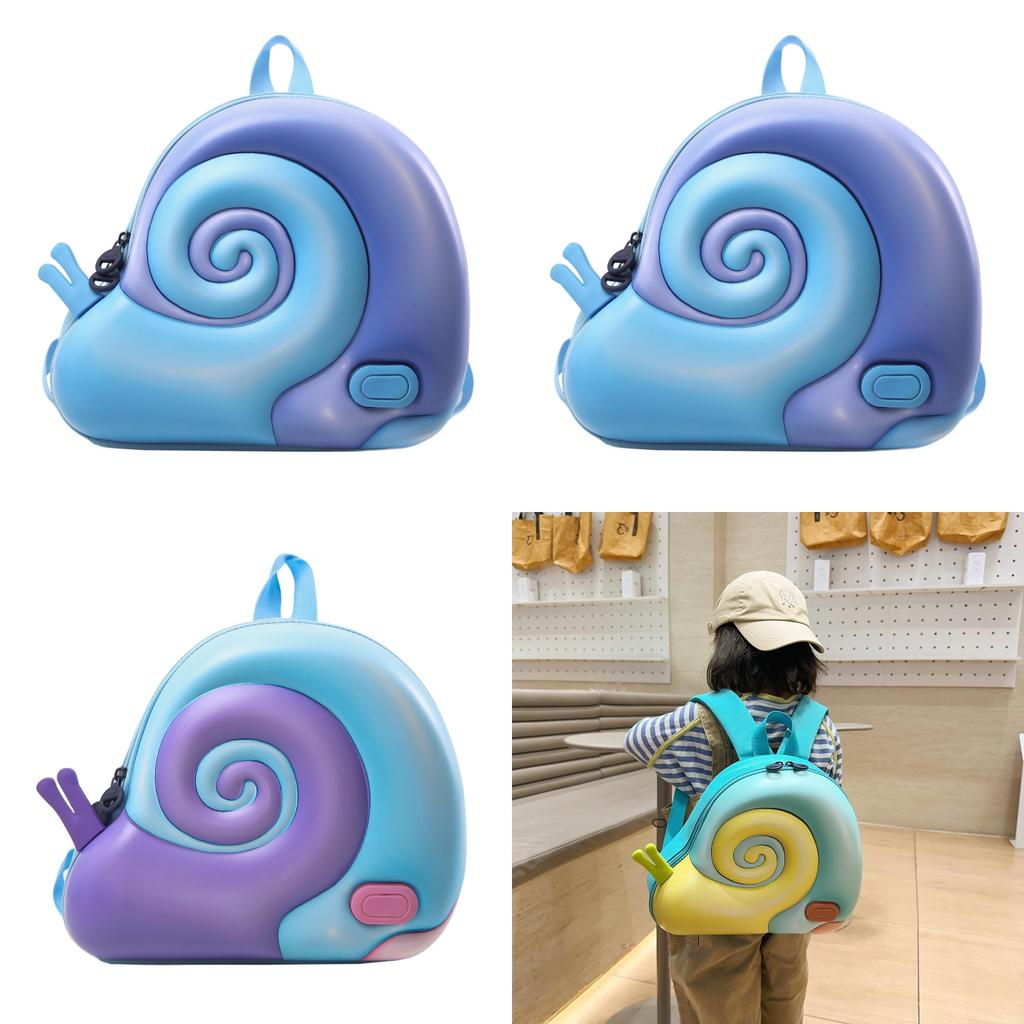 Cartoon Snail Shape Backpack With Light Up Led Flashing And Breathable Canvas For Preschool